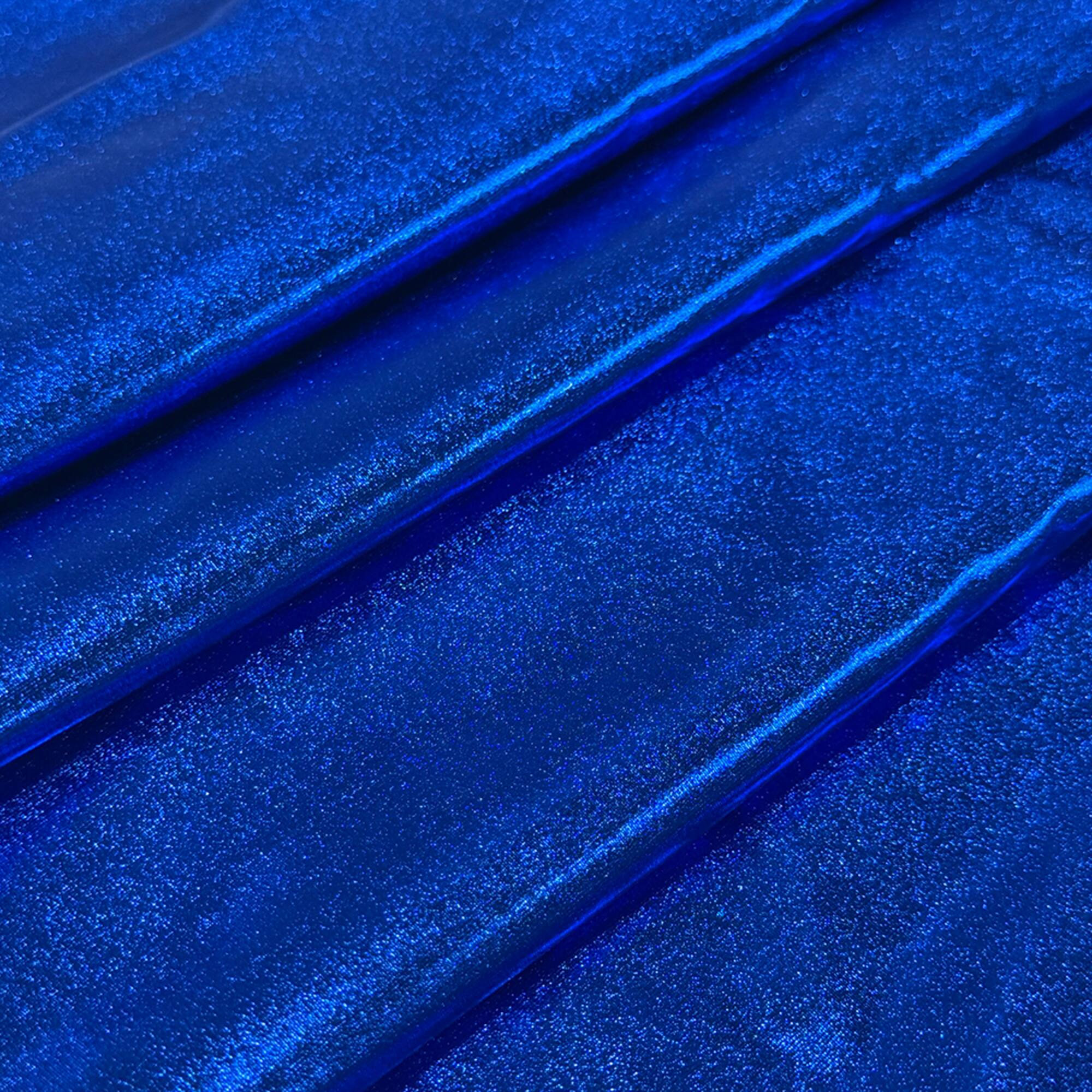 Feldman Blue Foiled Stretch Knit Fabric
